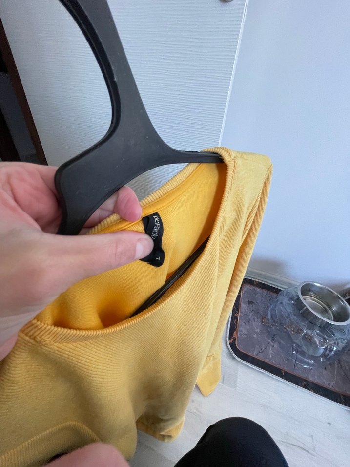 Sarı Kadın Renkli Uzun Kollu Sweatshirt - Görsel 4