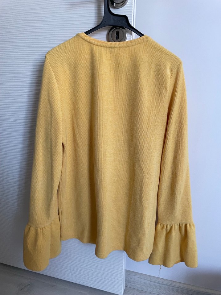 Sarı Kadın Renkli Uzun Kollu Sweatshirt - Görsel 3