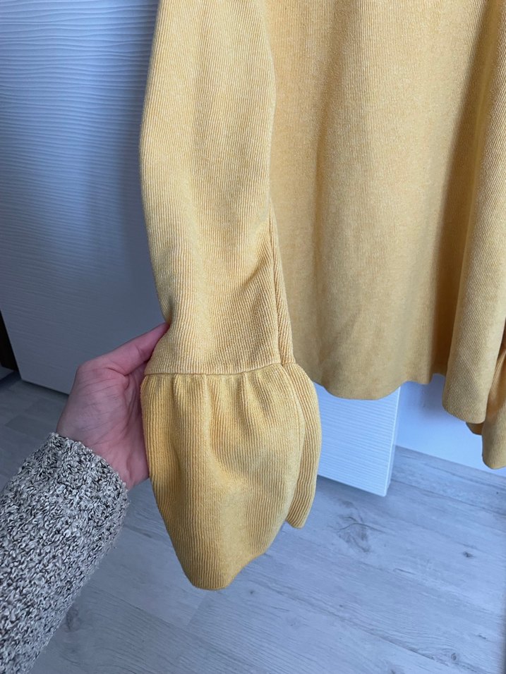 Sarı Kadın Renkli Uzun Kollu Sweatshirt - Görsel 2