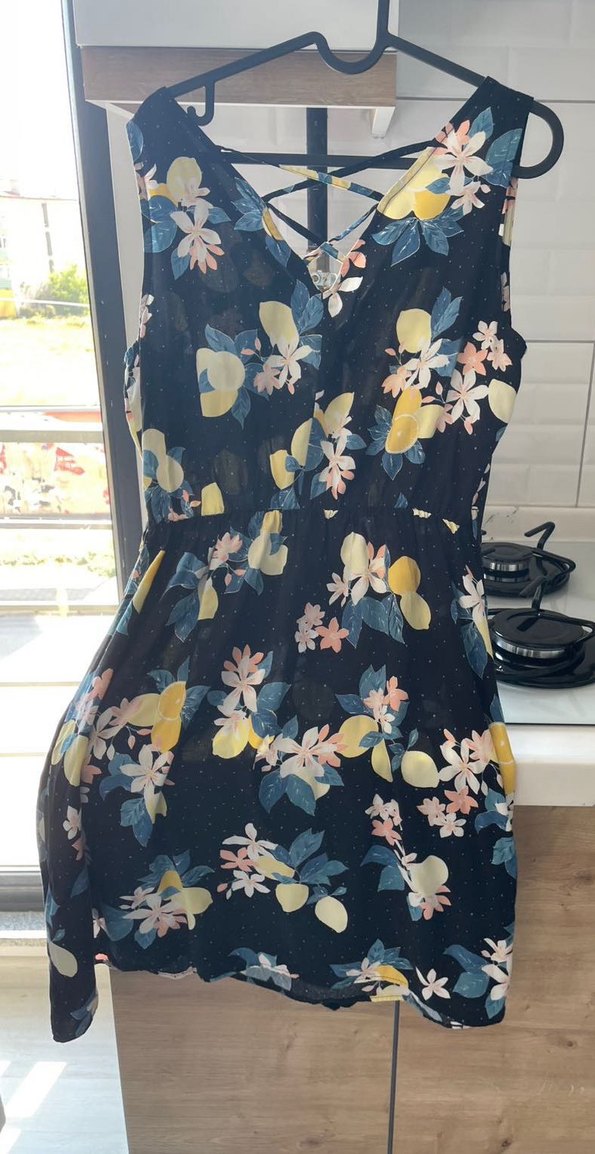 Çiçek Desenli Bohem Midi Elbise - Görsel 2