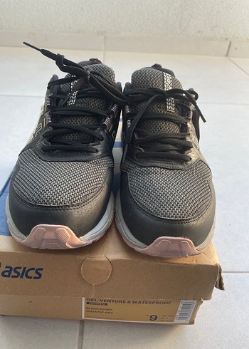40,5 Beden siyah Renk Asics gel venture 9 waterproof-pazarlık YOK
