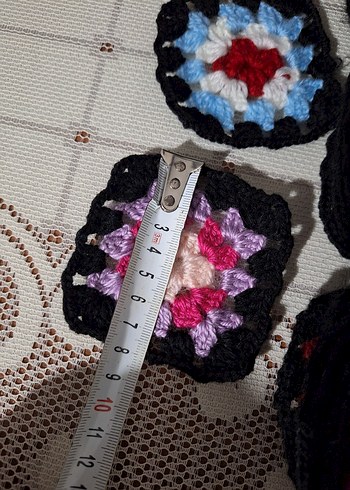 Bohem Karışık Renkli El Örgüsü Motifler