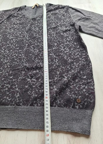 Gri V Yakalı Erkek Triko Kazak - Görsel 4