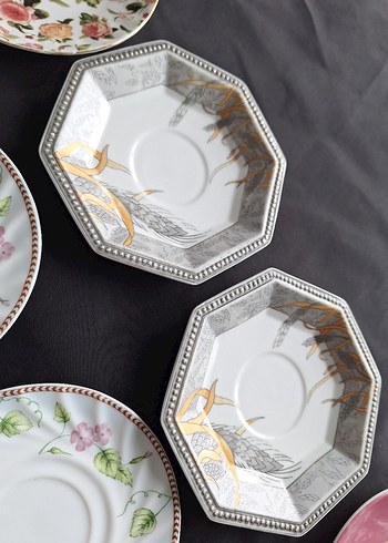 Çeşitli Desenli Porselen Tabaklar Seti - Görsel 4