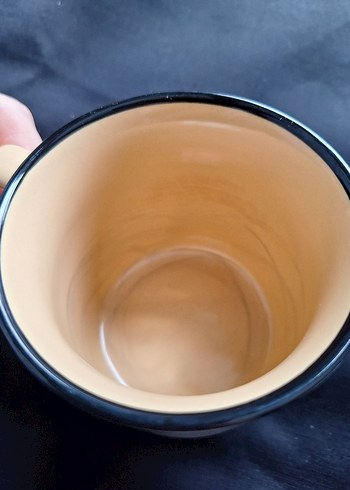 Bej Renkli Yazılı Seramik Kupa - Görsel 4