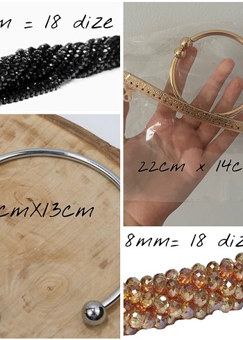Kristal Boncuk Çanta klipsi