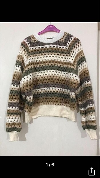 Vintage Örme Delikişi Kazak