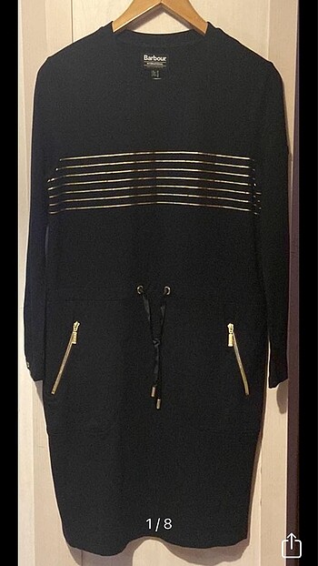 Orijinal Barbour Siyah Viskon Elbise