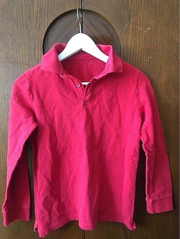 Zara Polo Yaka Kırmızı Sweatshirt