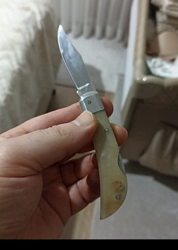 Bej Saplı Katlanabilir Cep Bıçağı(sıfır ürün) - Görsel 3