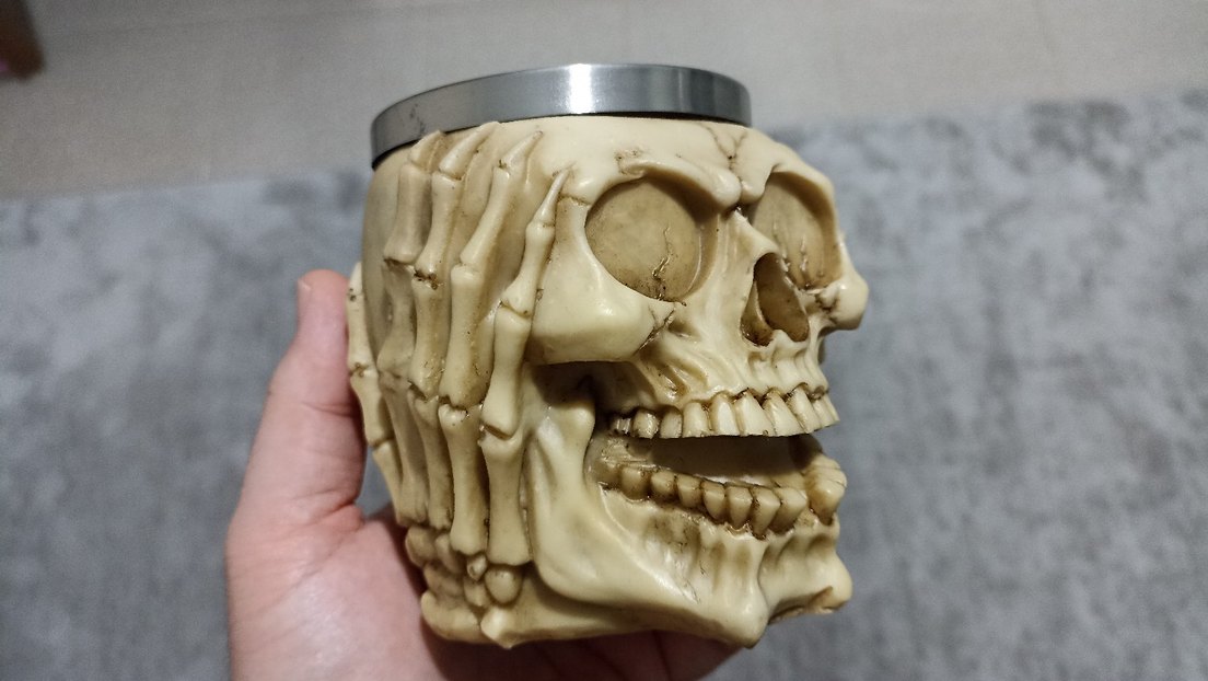 Bej Kafatası Tasarımlı Kupa(sıfır ürün) - Görsel 2