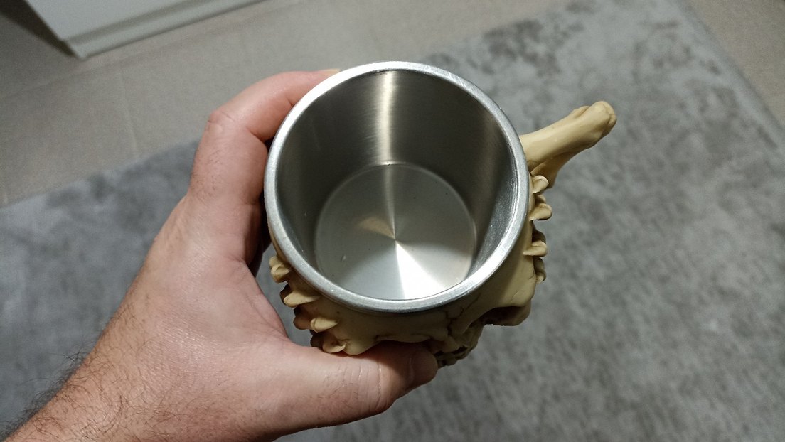 Bej Kafatası Tasarımlı Kupa(sıfır ürün) - Görsel 4