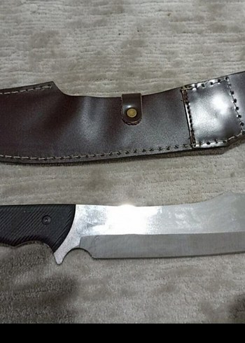 Gri Saplı Büyük Bıçak ve Kılıfı - Görsel 2