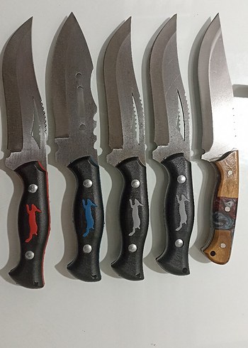 Kahverengi Saplı 5 Parça Av Bıçağı(Tekli Fiyat)(sıfır ürün) - Görsel 6