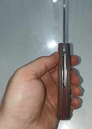 Kahverengi Saplı Katlanabilir D2 Çakı - Görsel 4