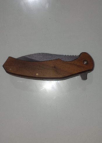 Kahverengi Saplı Katlanabilir D2 Çakı - Görsel 5