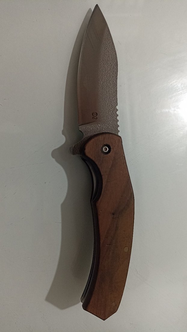 Kahverengi Saplı Katlanabilir D2 Çakı - Görsel 2