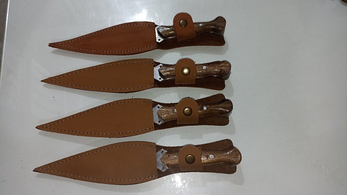 Kahverengi Saplı Çelik Kama ve kılıfı - Görsel 3