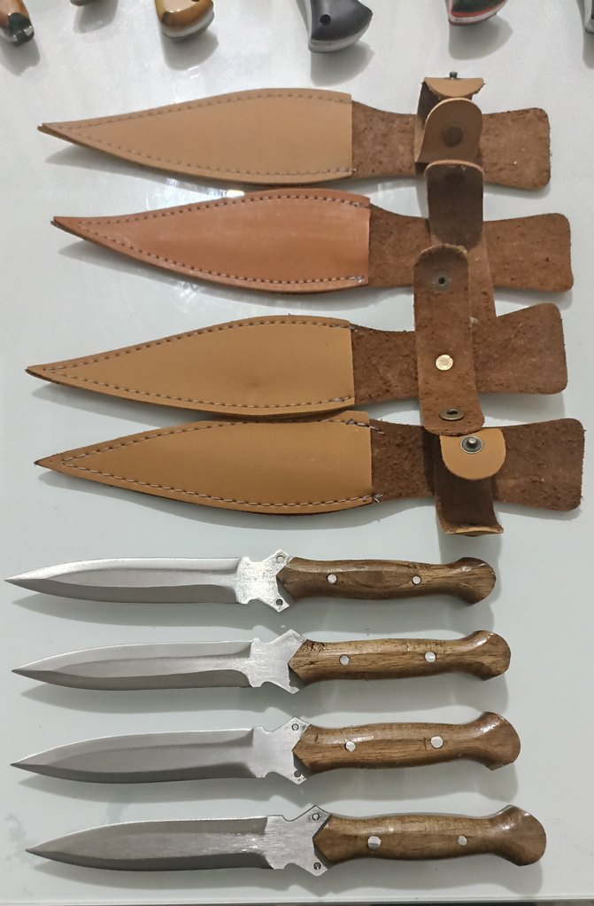 Kahverengi Saplı Çelik Kama ve kılıfı - Görsel 4