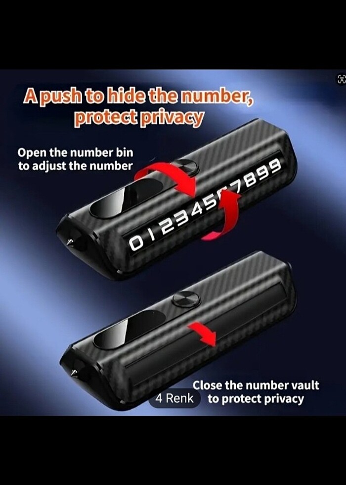 Arac İçin Cep Numarası Numaratörü(sıfır ürün) - Görsel 4