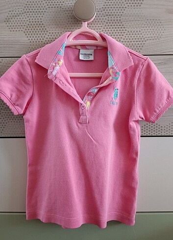 U.S. POLO ASSN PEMBE KIZ ÇOCUK T-SHİRT