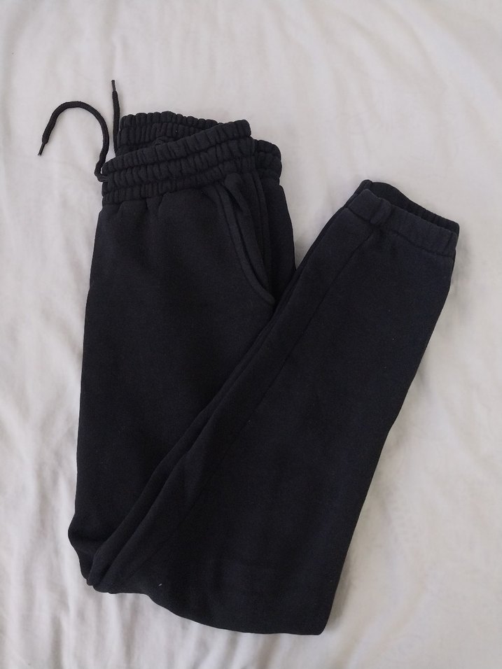 Kadın Siyah Rahat Kesim Eşofman Altı - Görsel 2