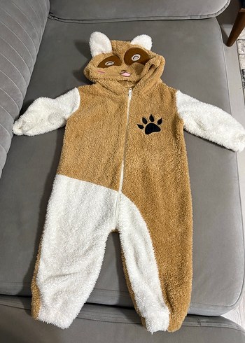 Kahverengi Kürklü Kedi Kapüşonlu Sweatshirt - Görsel 2