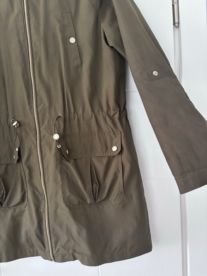 Yeşil Midi Kadın Kemerli Ceket - Görsel 2