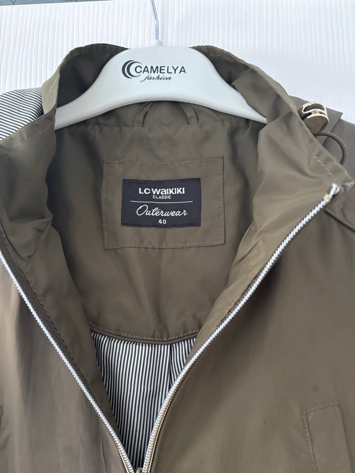 Yeşil Midi Kadın Kemerli Ceket - Görsel 3