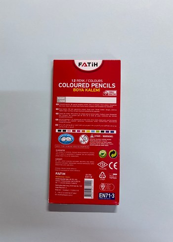  Fatih 12 Renk Kuru Boya Kalemi
