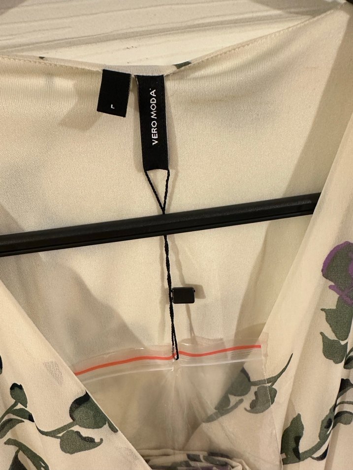 Bej Çiçek Desenli Bohem Uzun Elbise - Görsel 4