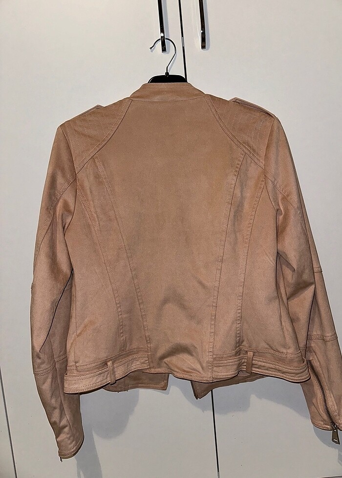 Süet mont ceket - Görsel 3