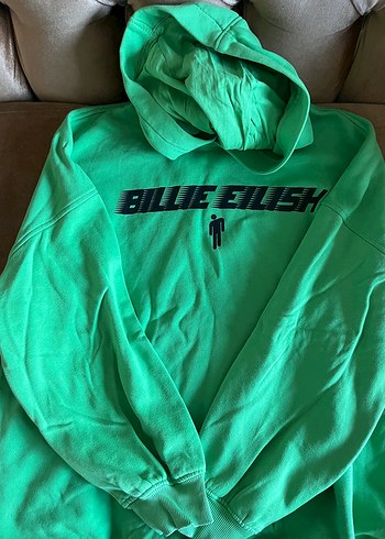 Yeşil Kapüşonlu Billie Eilish Sweatshirt