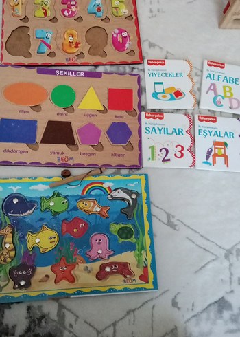 Çok Renkli Eğitici Ahşap Puzzle Seti