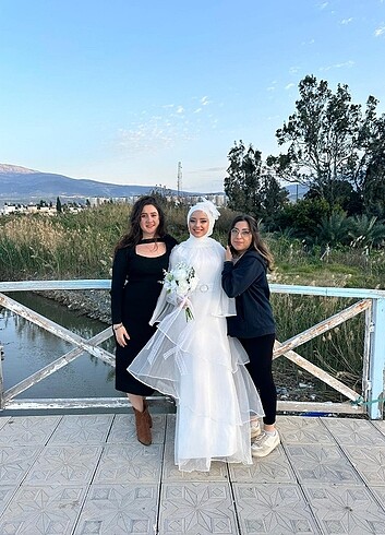 Tesettür nikah elbisesi