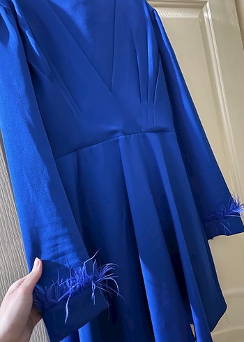 Uzun Kollu Mavi Drapeli Abiye ikili takim - Görsel 4