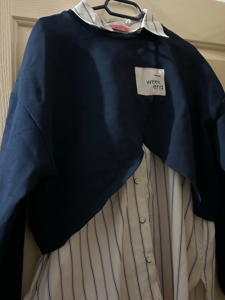 Düğmeli, Baskılı, Uzun Kollu Kadın Gömlek - Görsel 2