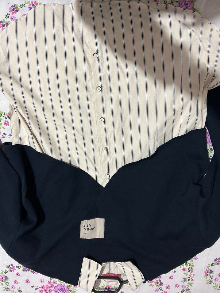 Düğmeli, Baskılı, Uzun Kollu Kadın Gömlek - Görsel 3