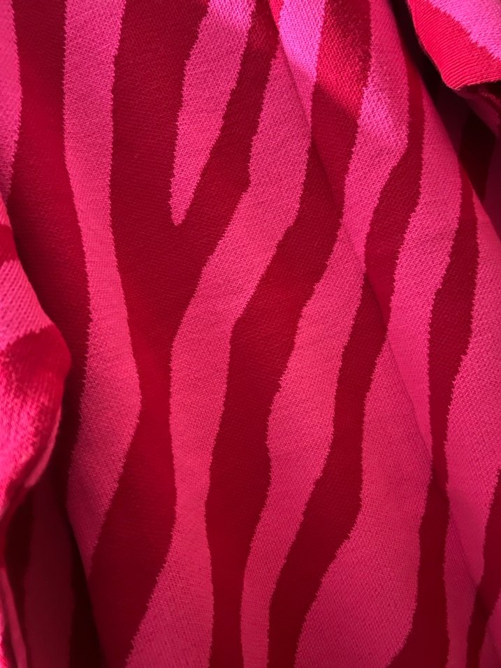 Pembe Zebra Desenli Uzun Kollu Kazak - Görsel 3