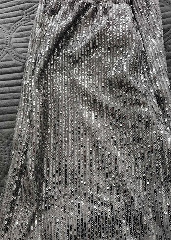 Gri Pul Detaylı  Kadın Pantolon - Görsel 4