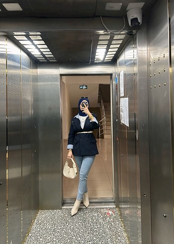 Lacivert blazer - Görsel 3