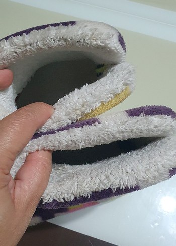 Renkli Desenli Kız Çocuk Sıcak Ev Terliği - Görsel 8