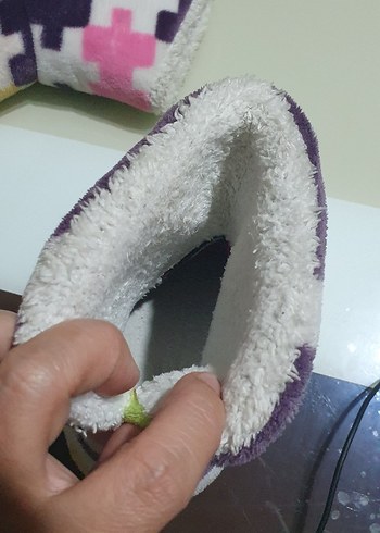 Renkli Desenli Kız Çocuk Sıcak Ev Terliği - Görsel 6