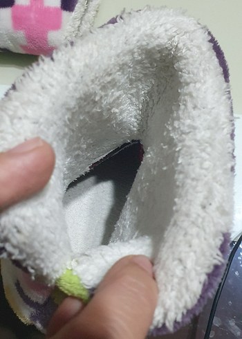 Renkli Desenli Kız Çocuk Sıcak Ev Terliği - Görsel 7