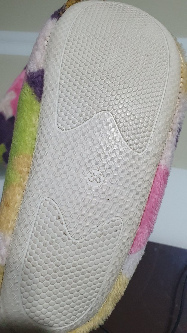 Renkli Desenli Kız Çocuk Sıcak Ev Terliği - Görsel 5