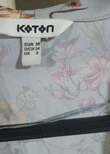 Gri Bohem Çiçek Desenli Midi Kadın Sabahlık - Görsel 5