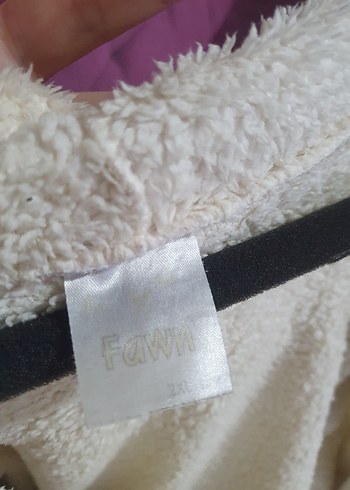 Beyaz Kapüşonlu Rahat Midi Kadın sabahlik - Görsel 5