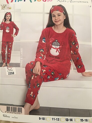 Yeni Sezon Çocuk Polar Peluş Pijama Takımı