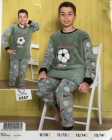 Yeni Sezon Çocuk Polar Pijama Takımı