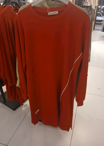 Kırmızı Uzun Kollu Salaş Sweatshirt - Görsel 2